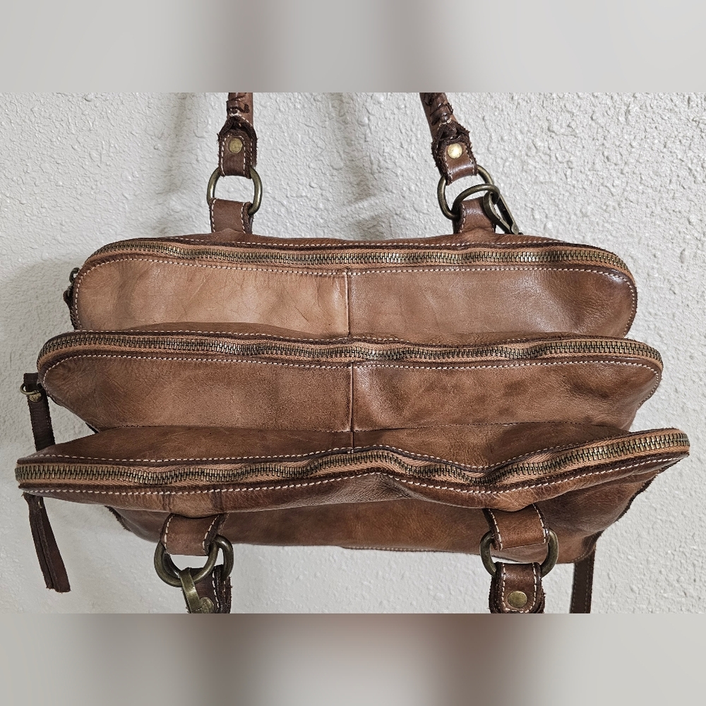 Costanza Rota Elegant Brown Leather Handbag - Picture 4 of 7